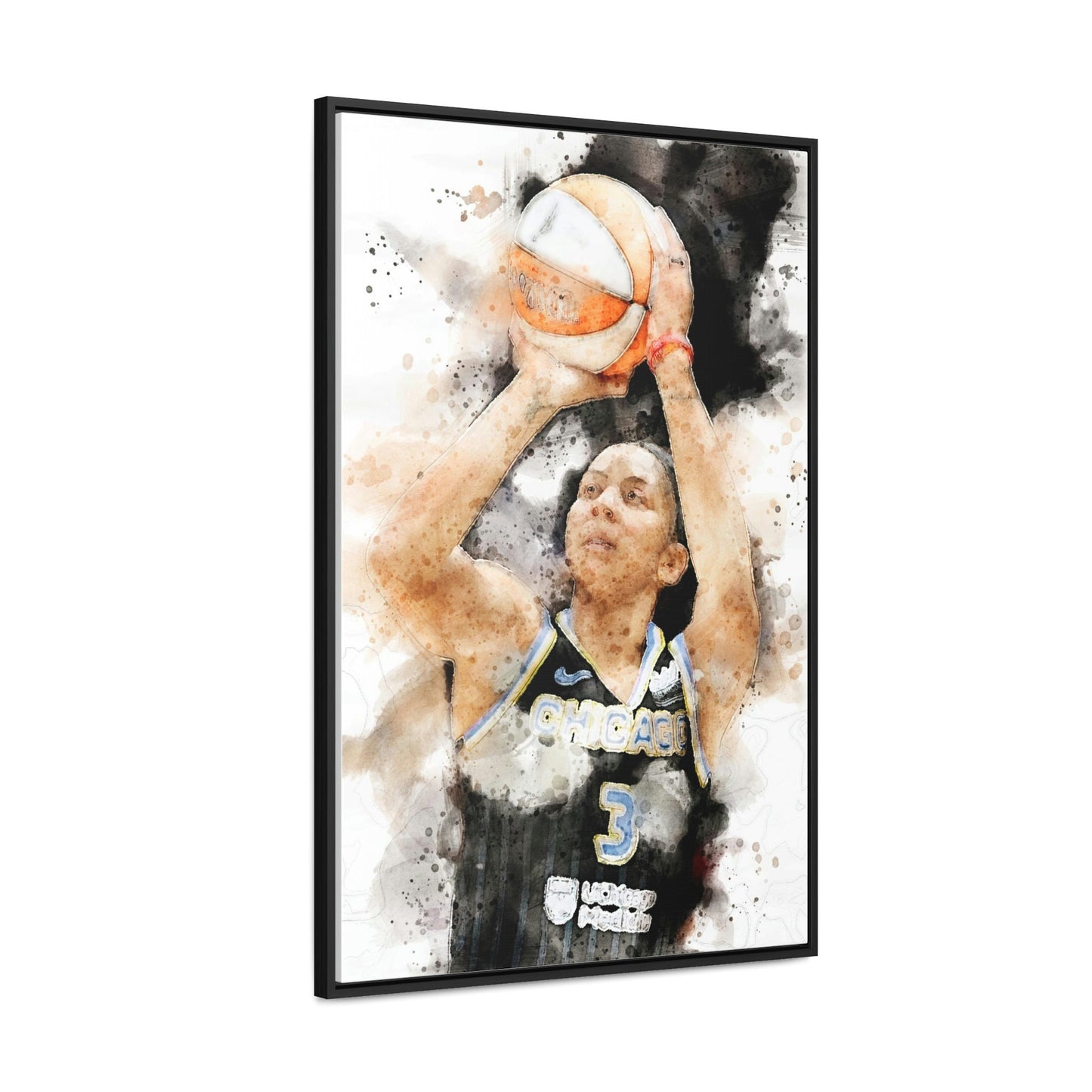 Candace Parker Art, women's basketball poster, Canvas Wrap, Kids Room, Man Cave, Woman Cave, Game Room