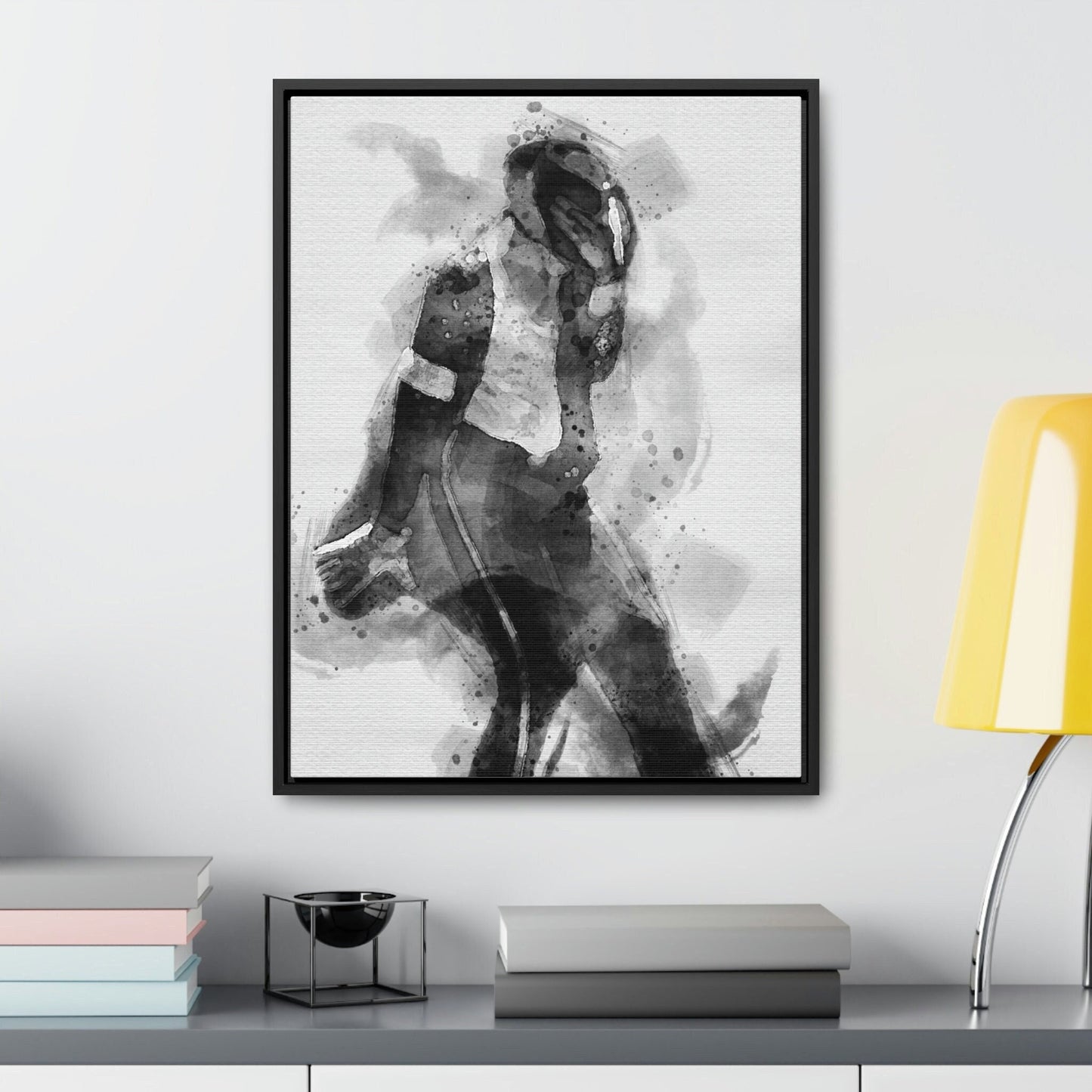 Michael Jackson, Poster, Black and White, Digital Art Prints, Music Studio Decor