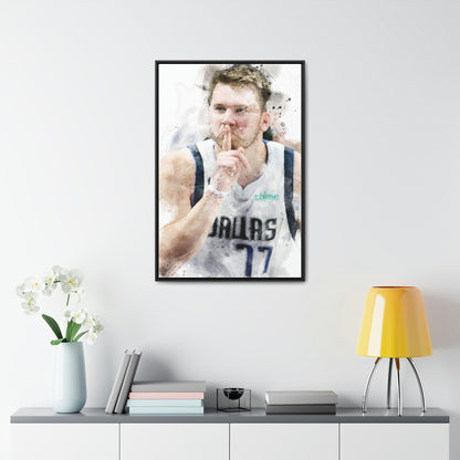 Luka Doncic Poster, Dallas Mavericks, Canvas Wrap, Kids Room, Man Cave, Game Room,