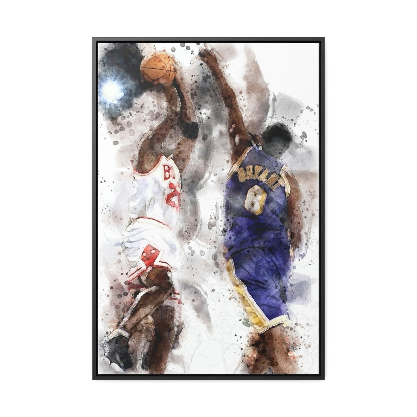 Michael Jordan Poster, Kobe Bryant Poster, Canvas Wrap, Kids Room, Man Cave, Game Room,