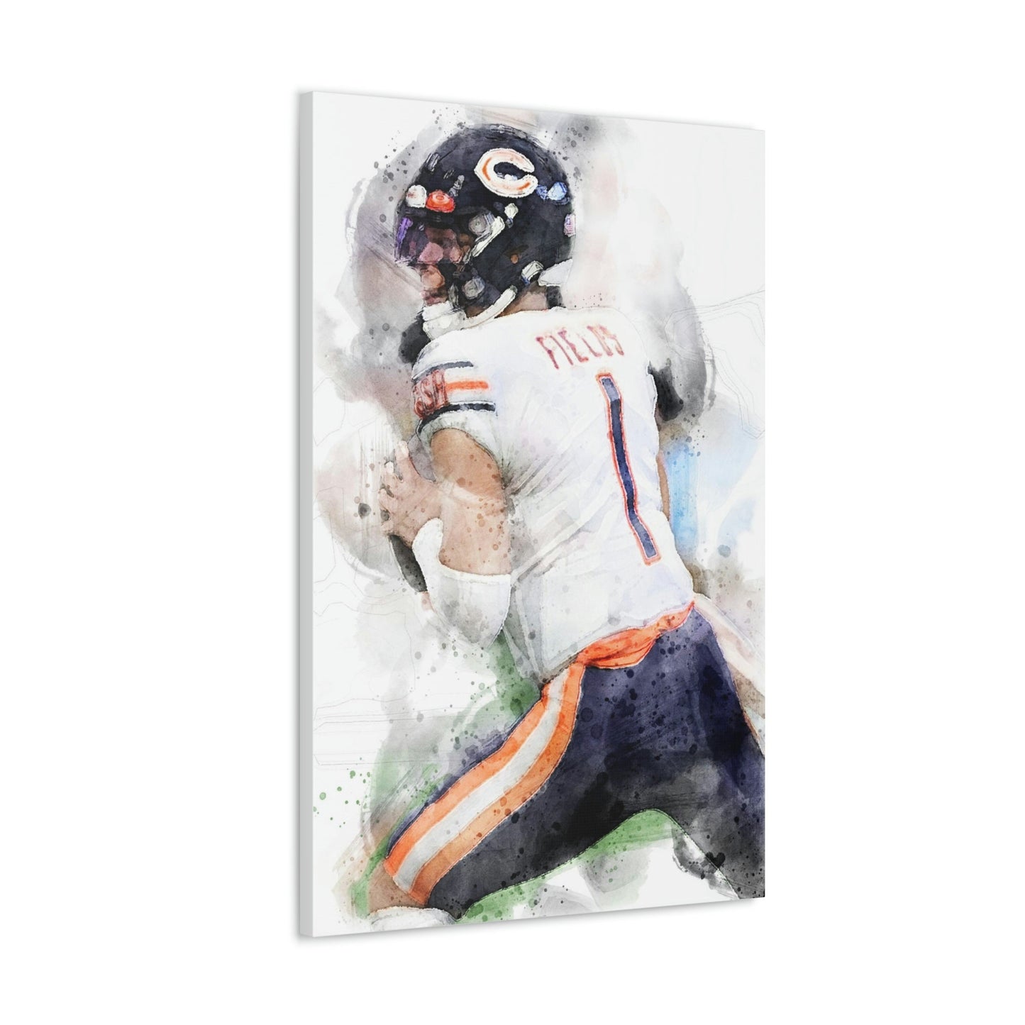 Justin Fields, Canvas Wrap, Kids Room, Man Cave, Game Room