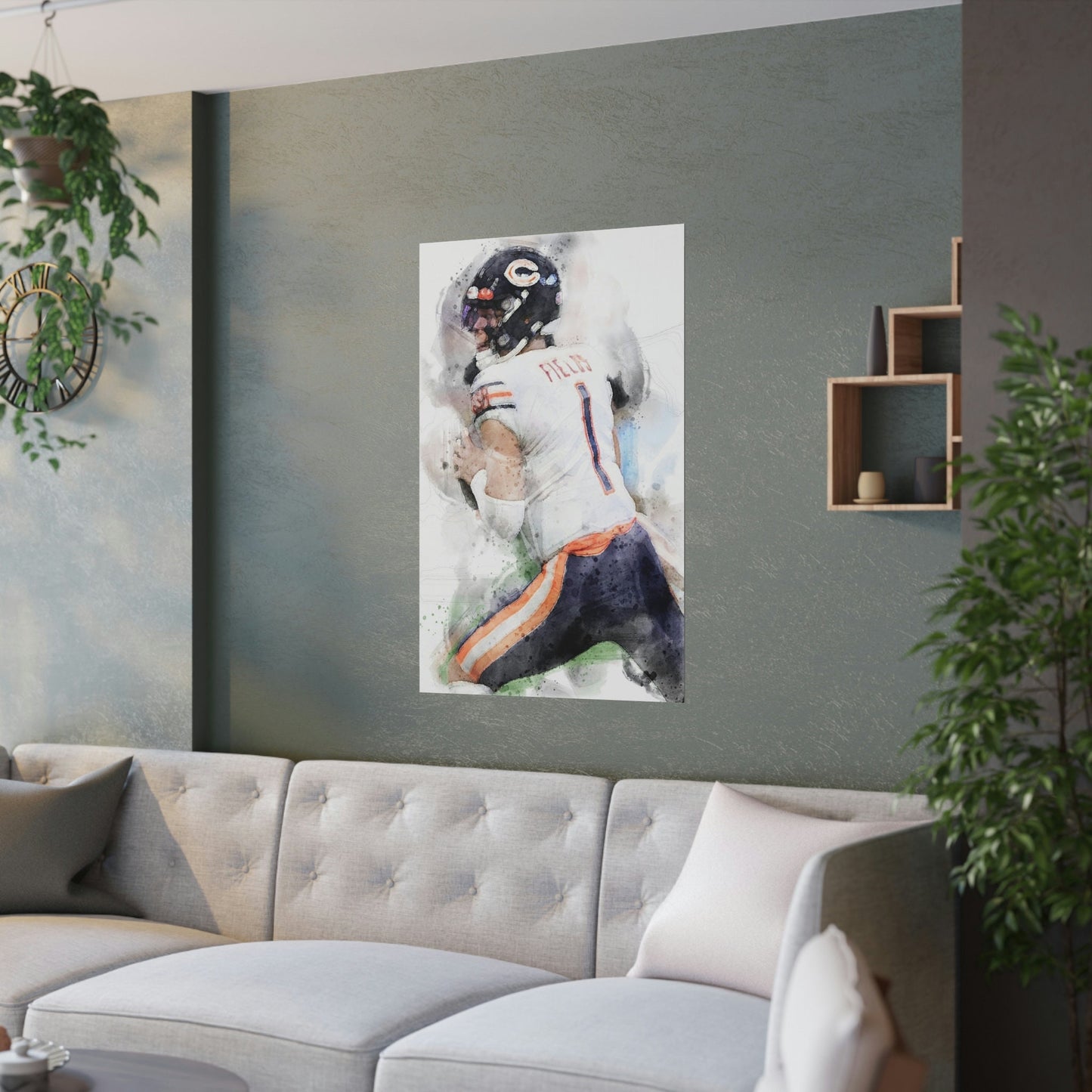 Justin Fields, Canvas Wrap, Kids Room, Man Cave, Game Room